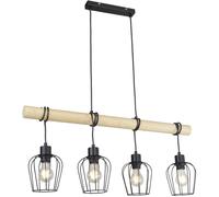 Rabalux Fabian lampada sospesa 4x40 W nero-legno 5247
