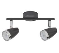 Rabalux Karen lampada da soffitto 2x4 W nero-cromo 6513