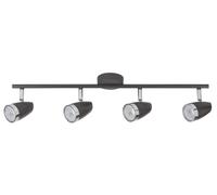 Rabalux Karen lampada da soffitto 4x4 W nero-cromo 6515