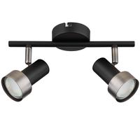 Rabalux Konrad lampada da soffitto 2x50 W nero-argento 73012