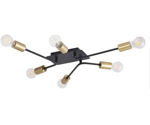 Rabalux Lanny lampada da soffitto 6x15 W nero 2103