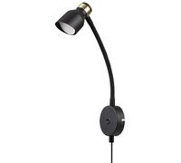 Rabalux Lilou lampada da parete 1x25 W nero-oro 73051