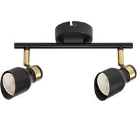 Rabalux Lilou lampada da soffitto 2x25 W nero-oro 73048