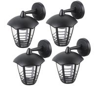 Rabalux Marseille Applique da Esterno Nera E27 IP44 - Set 4 pezzi