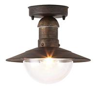 Rabalux Oslo - Lampada a sospensione da esterno, Metallo Plastica, Antik gold, 24 x 24 x 21,5 cm, E27, elettrico, metallo;plastica