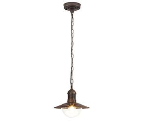 Rabalux Oslo - Lampada a sospensione da esterno, Metallo Plastica, Antik gold, 24 x 24 x 76 cm, E27