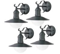 Rabalux Oslo Lampada da Parete Esterni Verde IP44 E27 Set 4 pezzi