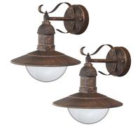 Rabalux Oslo Lampada da Parete Esterno 2 pezzi E27 IP44 Oro antico