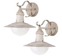 Rabalux Oslo lampada da parete esterno IP44 E27 60W bianco antico 2 pezzi