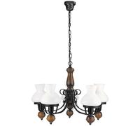 Rabalux Petronel lampada sospesa 5x60 W nero-marrone 7079