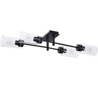 Rabalux Prudence lampada da soffitto 4x40 W nero-trasparente 2672