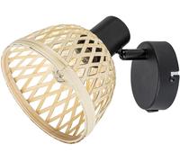 Spot Light Rattan Metal Matt Black E14 1x Max 15W H: 14 cm Ø13,5 cm B: 15 cm