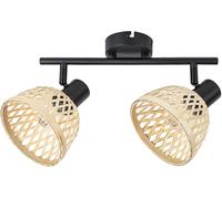Rabalux Rattan lampada da soffitto 2x15 W nero-beige 3134