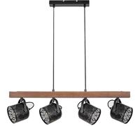 Rabalux Rotem lampada sospesa 4x40 W nero-legno 3300