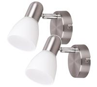 Rabalux Soma faretto E14 1x40W cromo satinato vetro opalino - set 2