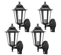 Rabalux Velence Set 4 Lampade da Parete Esterno Nere E27 IP43 Sensore