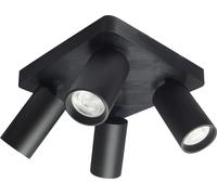 Rabalux Yorli lampada da soffitto 4x7 W nero 73084