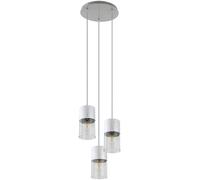 Rabalux Zelkova lampada sospesa 3x40 W trasparente-alluminio 3155