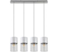 Rabalux Zelkova lampada sospesa 4x40 W trasparente-alluminio 3156
