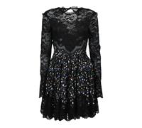Rabanne - Abito corto in pizzo con dettagli floreali - - Dresses - Donna - Nero - S