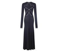 Rabanne - Abito Nero Floreale con Cut-Out - - Dresses - Donna - Nero - S