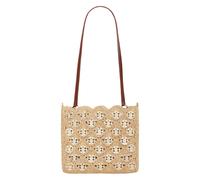 Rabanne, ,Bags ,Donna ,Beige ,ONE SIZE Borsa a spalla a disco in rafia