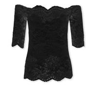 Rabanne, ,Blouses & Shirts ,Donna ,Nero ,2XS Top in pizzo
