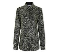 Rabanne, ,Blouses & Shirts ,Donna ,Nero ,S Camicia nera in crepe con paillettes ricamate