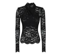 Rabanne, ,Blouses & Shirts ,Donna ,Nero ,S Top in pizzo a collo alto