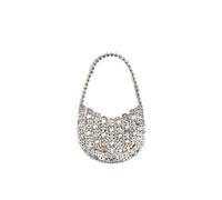 Rabanne - Borsa a Forma di Luna con Strass - - Bags - Donna - Grigio - ONE SIZE