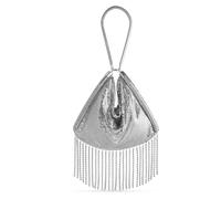 Rabanne - Borsa Pixel Chainmail Argento con Frange di Strass - - Bags - Donna - Grigio - ONE SIZE