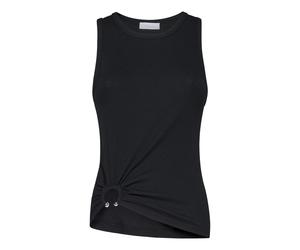 Rabanne - Canotta Nera a Costine con Piercing in Metallo - - Tops - Donna - Nero - XS