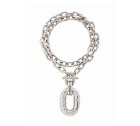 Rabanne - Collana Iconica Rhinestone XL Link - - Accessories - Donna - Grigio - ONE SIZE