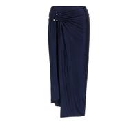 Rabanne, ,Skirts ,Donna ,Blu ,M Gonna Midi Drappeggiata a Portafoglio