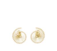 Rabanne - Orecchini a spirale dorati in ottone - - Accessories - Donna - Giallo - ONE SIZE