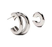 Rabanne - Orecchini a cerchio e Ear Cuffs punk in argento - - Accessories - Donna - Grigio - ONE SIZE