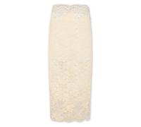 Rabanne, ,Skirts ,Donna ,Beige ,M Gonna midi in pizzo con borchie argento
