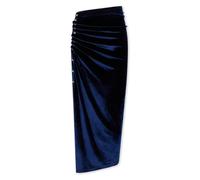 Rabanne, ,Skirts ,Donna ,Blu ,2XS Gonna Midi in Velluto con Bottoni Gioiello