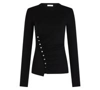 Rabanne - Top Drappeggiato in Jersey - - Tops - Donna - Nero - 2XS