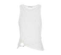 Rabanne, ,Tops ,Donna ,Bianco ,M Canotta con piercing distintivo