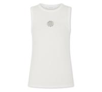 Rabanne, ,Tops ,Donna ,Bianco ,S Canottiera in Cotone Bianco con Dettaglio Occhiello