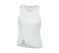Rabanne, ,Tops ,Donna ,Bianco ,XS Canotta con piercing distintivo