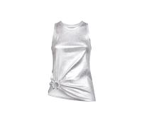 Rabanne, ,Tops ,Donna ,Grigio ,S Asymmetric Ribbed Top