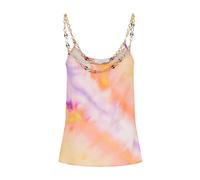 Rabanne, ,Tops ,Donna ,Multicolore ,S Top in Raso con Stampa Tie-dye