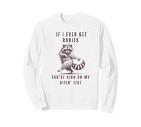 Rabbia Bitin List Raccoon Umorismo Scuro Giochi di Parole Felpa