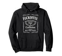 Rabbia distillata e Caffeina - Citazione Divertente sul caffè Felpa con Cappuccio