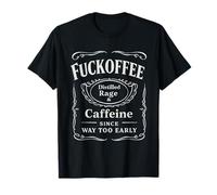 Rabbia distillata e caffeina - Citazione divertente sul caffè Maglietta