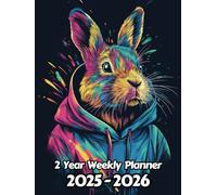 Rabbit 2 Year Weekly Planner: 104 Week Sunday to Saturday Calendar | Gift For People Who Love Forest Animals, Bunny Lovers | Ideal for Professionals, ... and Busy Individuals | 8.5 x 11 Inches | v1
