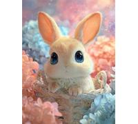 Rabbit 30 Piece Jigsaw Puzzles for Adults, Colourful, Challenging & Brainteasing Adult puzzles 30 Pieces Hydrangea, Fun jigsaws for The Whole Family 10x8 inch