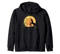 Rabbit Animal And Moon Scary Funny Halloween Costume Felpa con Cappuccio